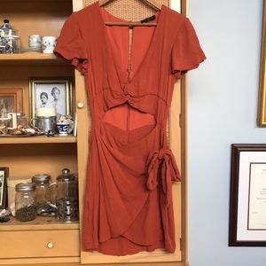 MAJORELLE Rust Orange Dress